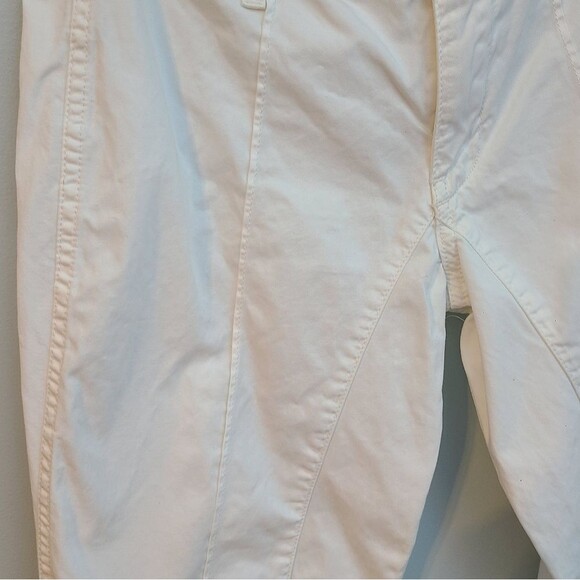 Diesel Womens White Ankle Cotton Low Rise Exposed Seam Pants Size 26 - Picture 5 of 13